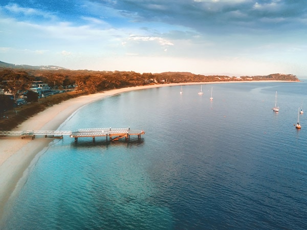 First light on Shoal Bay, Port Stephens, located in the Hunter region of NSW