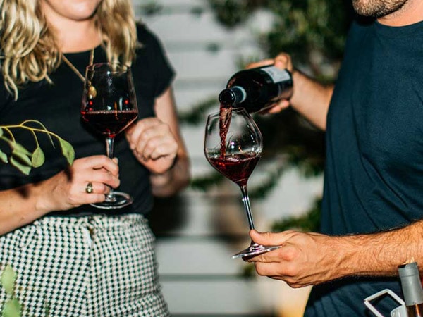 Wine tasting at Full Moon Natural Wine Festival Byron Bay