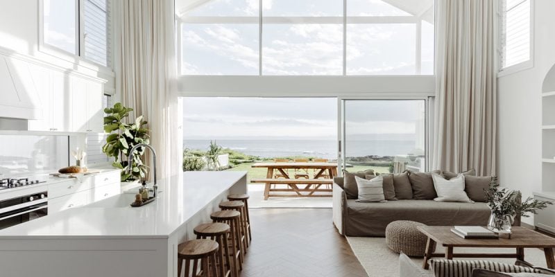 The interior of Talm Beach House in Port Stephens.