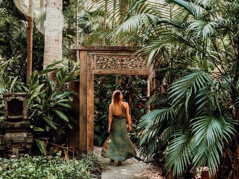 a woman entering the 3. Ikatan Day Spa