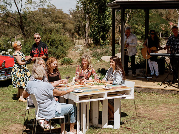 Elvis-inspired Rock n Roll Pizza Sundays, with Live Music, at St Annes Winery, near Bendigo