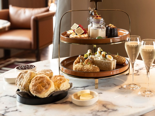 High tea at The Deco Lounge at The Tasman, a Luxury Collection Hotel,