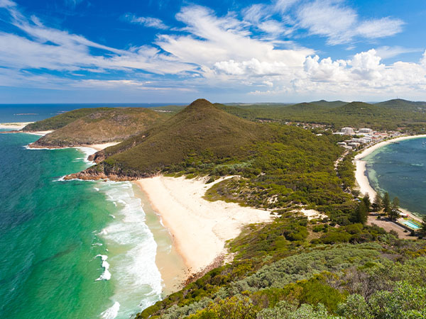 View from Tomaree Head Lookout, New South Wales Australia