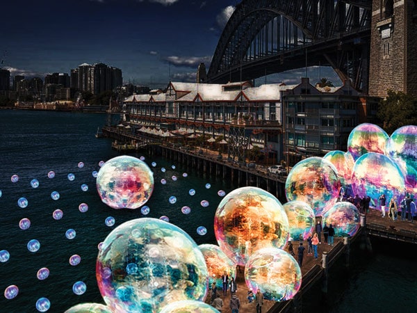 Vivid Sydney Ephemeral Site Walsh Bay during Vivid