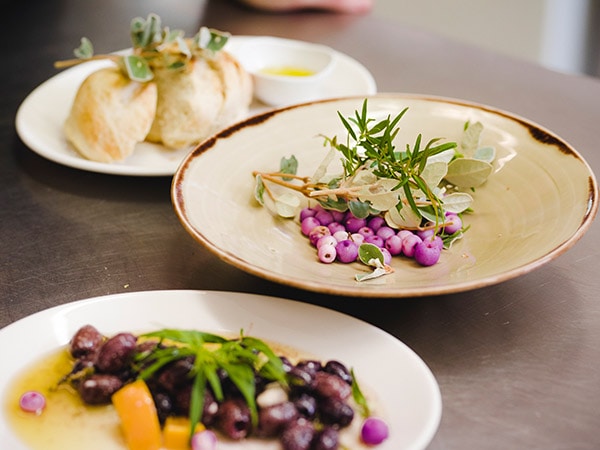 Lunch spread, Wild Food Farm and Cafe, Phillip Island, VIC, Australia