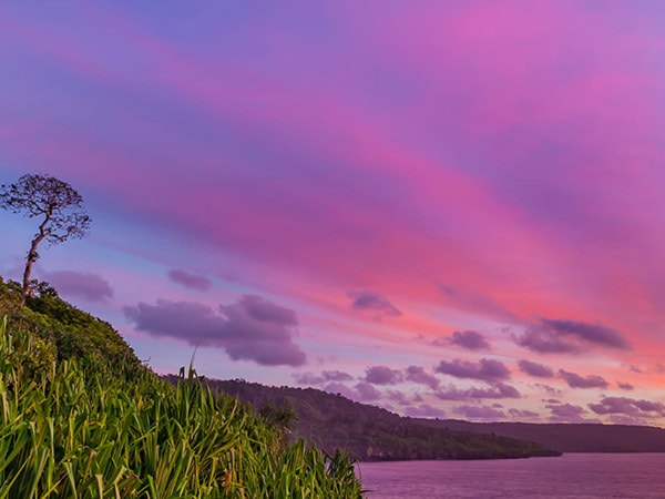 Pink skies, Martin Point, Christmas Island