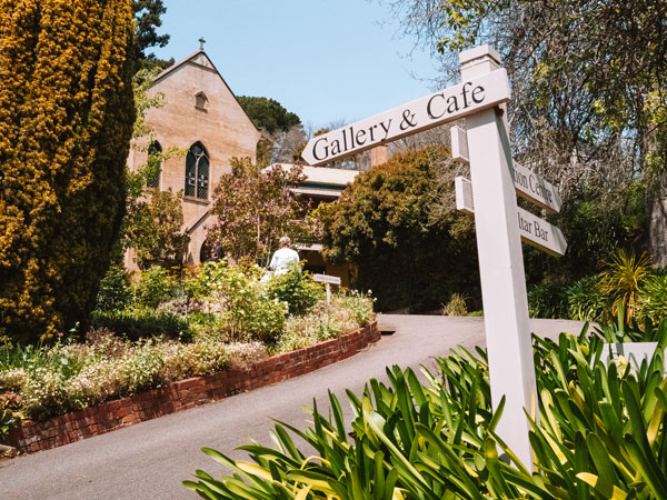 the gallery cafe signage outside The Convent Gallery