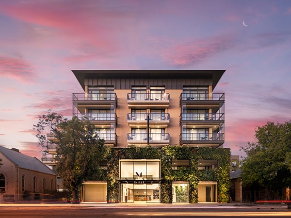 Exterior of Majestic M Suites, Australia