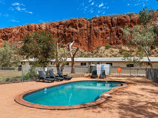 Pool area, Glen Helen, Red Centre, NT, Australia