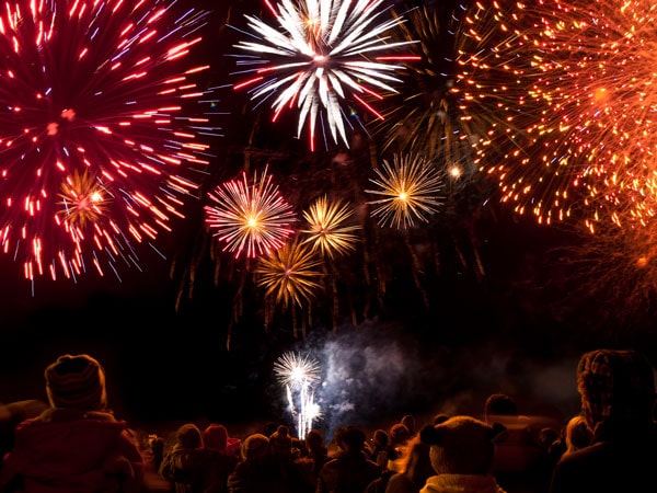 Image of fireworks from Getty