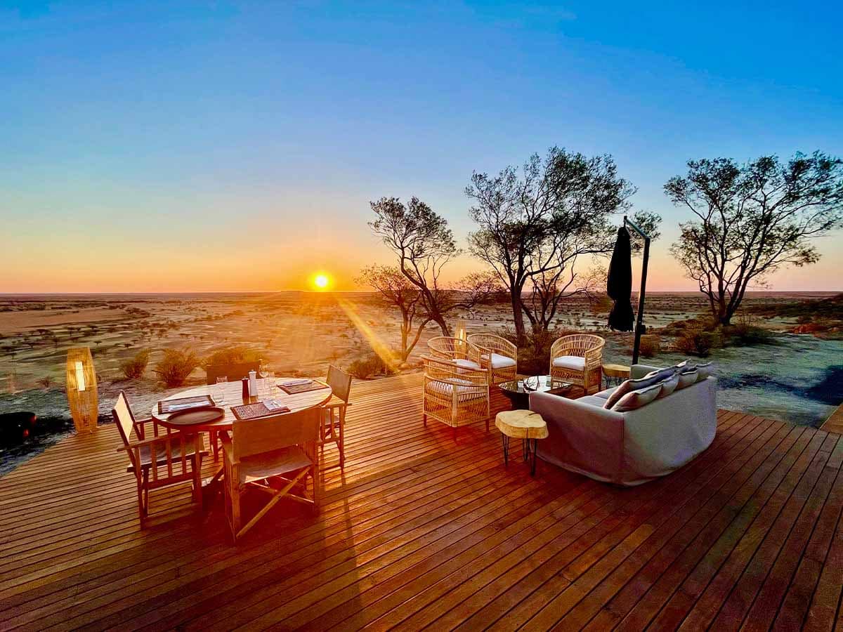Sunset Deck, Rangelands Outback Camp, Queensland, Australia