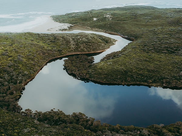 Aerial View of Margaret River, WA, Australia
