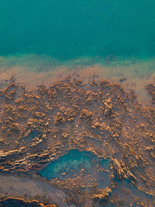 Aerial view of Point Samson, WA, Australia