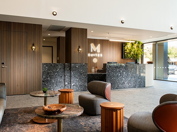Reception and Lobby, M Suites, SA, Australia