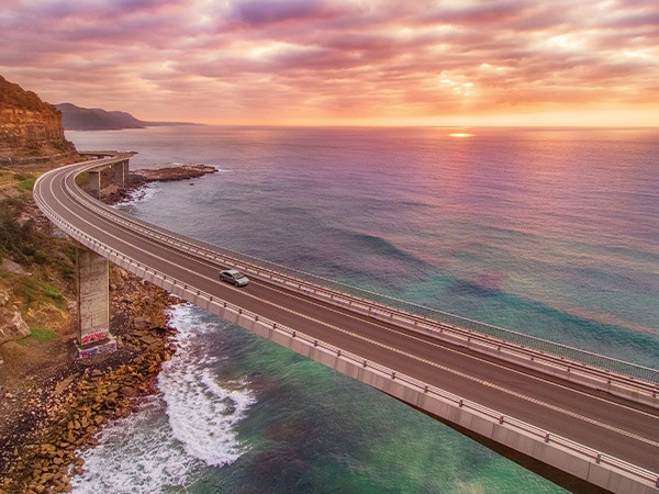 Sea Cliff Bridge Sunrise, Wollongong, Australia