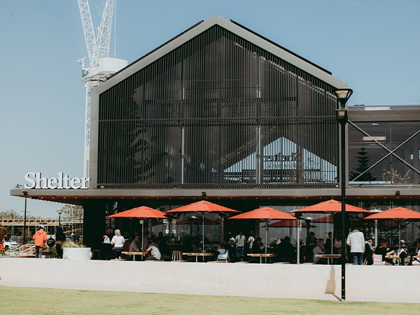 Exterior of Shelter Brewing Co, Busselton, Margaret River, WA, Australia