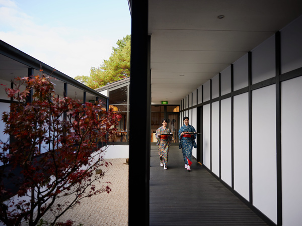 two women embracing the peaceful ryokan lifestyle at Shizuka Ryokan