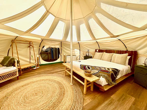 Tent interior, Rangeland Outback Camp, Queensland Australia