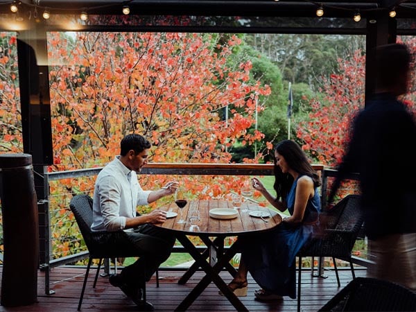 Couple dining, Leeuwin Estate Restaurant, South West, WA, Australia