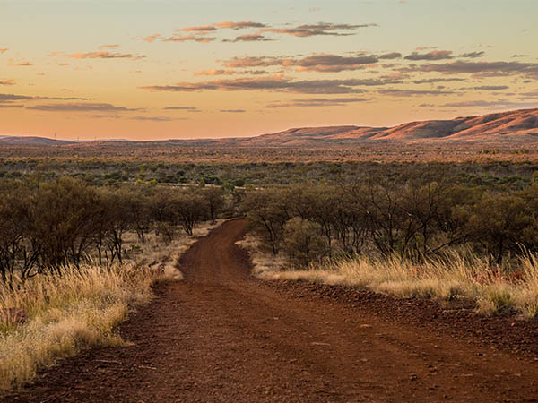 Road from Tom Price to Karijini National Park, Pilbara, North West WA, Australia