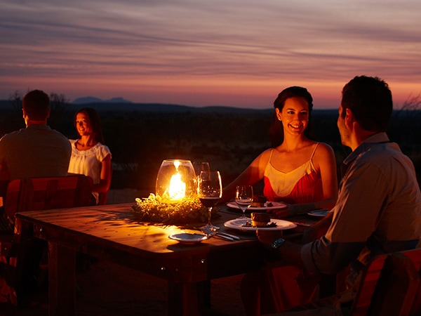 Luxury Sunset Dining, Voyages Ayers Rock Resort, Uluru, Red Centre, NT, Australia