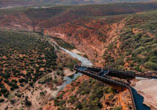 Aerial view of the Kalbarri Skywalk Kalbarri National Park