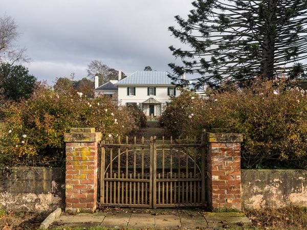 The outside gates of Brickendon Estate. (Image: Alastair Bett)