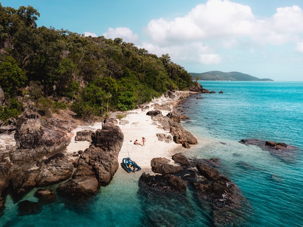 a white sand beach at Orpheus Island