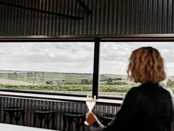 Tasting bench, Austin's Wines, Geelong, VIC, Australia