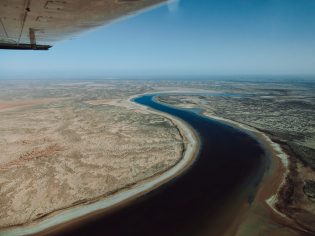 Oodnadatta Loop scenery from an airplane. (Credit: South Australian Tourism Commission)