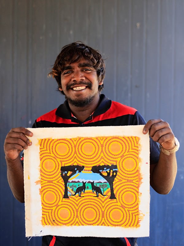 Aboriginal Art work during Camping with Custodians Stay, Indigenous Tours in WA