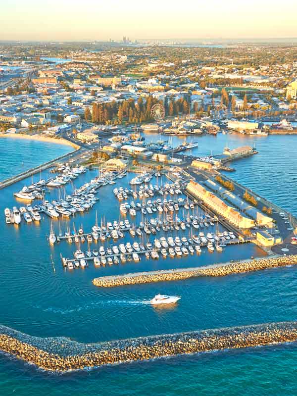 Birds eye view of Fremantle, WA