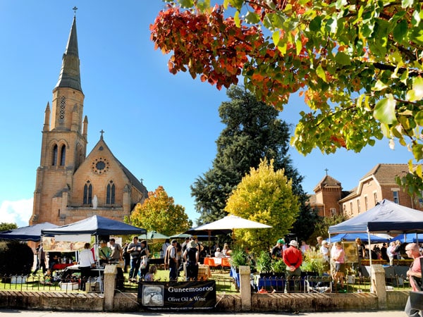 the Farmers Markets held at St Mary's Catholic Church in Mudgee
