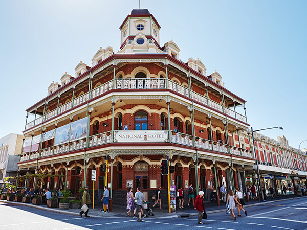 exterior view of national hotel fremantle