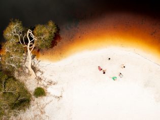 Aerial, Brown Lake, Minjerribah