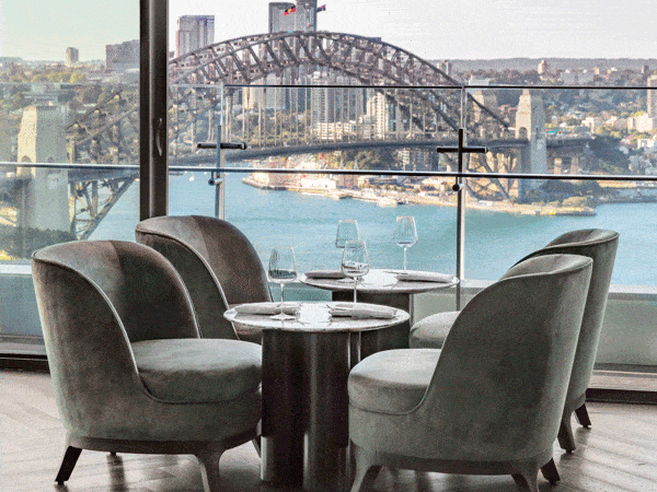 Aster Bar harbour view at Intercontinental sydneyt