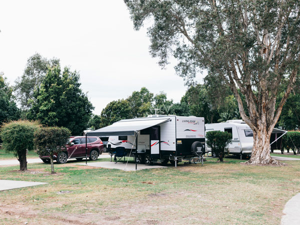 a caravan site at Big4 Saltwater Yamba Holiday Park