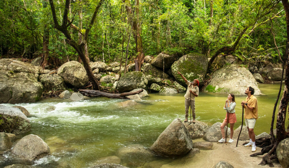 a couple on a Mossman Gorge Cultural Centre’s Ngadiku Dreamtime Walk