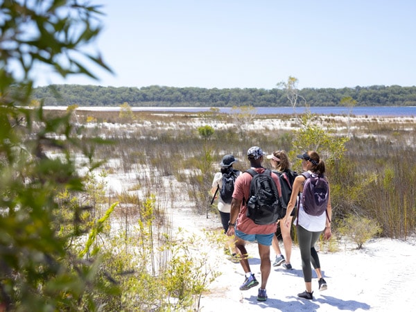 Hiking around K'gari (Fraser Island)(Image: Tourism and Events Queensland)