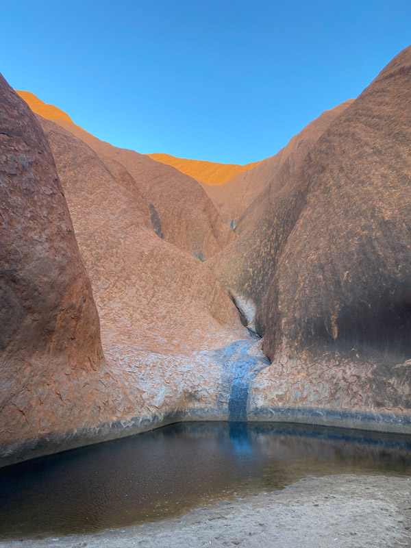 The Kapi (water) Mutijulu waterhole at Uluru