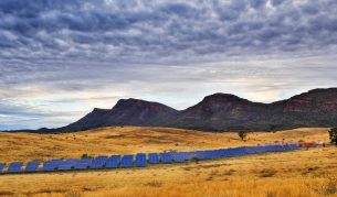 Solar panels in Flinders Ranges National Park SA