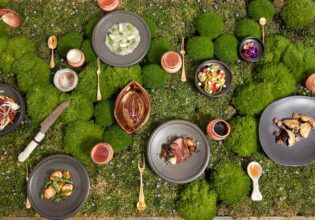 a spread of food at The Source Restaurant, Hobart