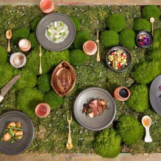 a spread of food at The Source Restaurant, Hobart