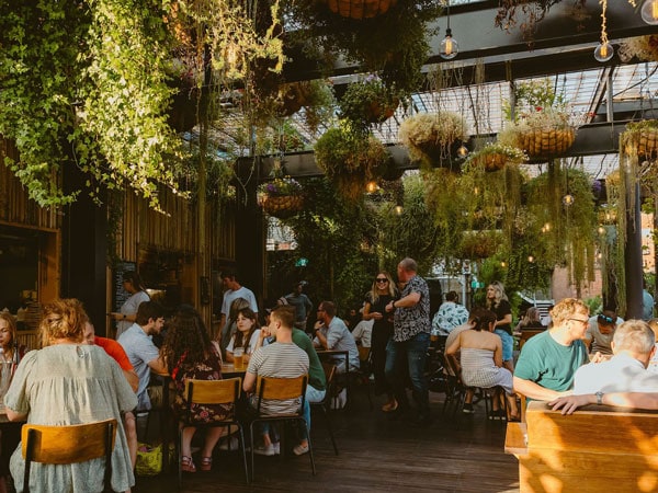 people dining In The Hanging Gardens, Hobart