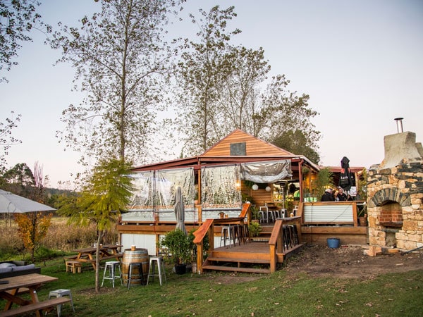 an al fresco dining at Longstocking Brewery, Pambula