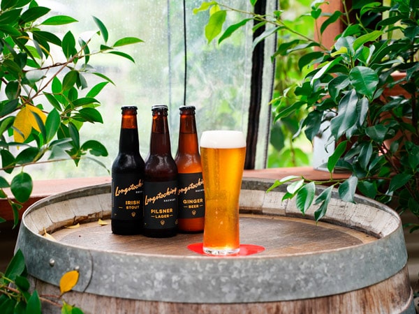 Longstocking beers on display at Longstocking Brewery, Pambula