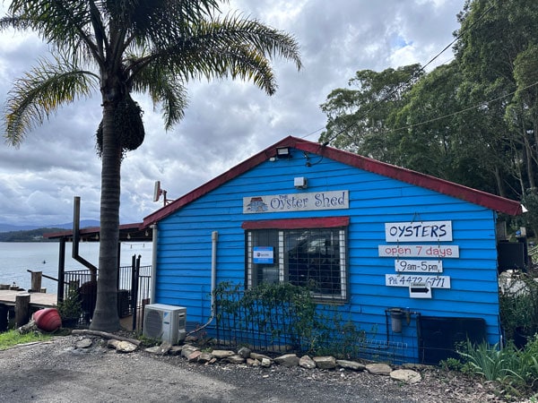 The Oyster Shed on Wray Street restaurant exterior in North Batemans Bay