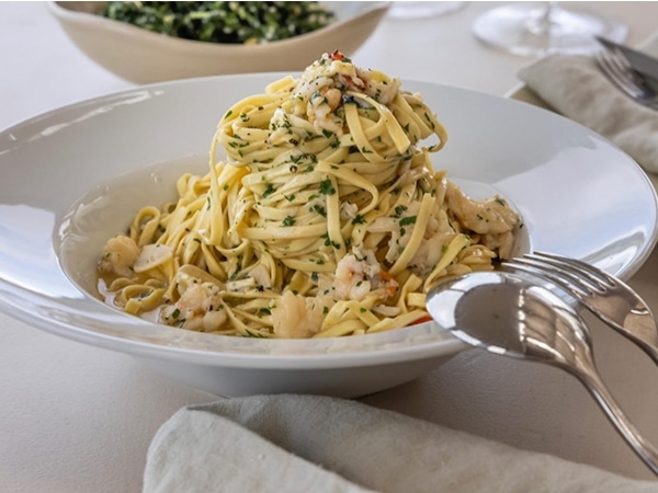 A plate of pasta at Valentina