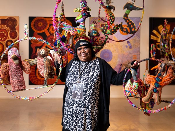 Rhonda Sharpe of Yarrenyty Arltere Artists, Courtesy of Araluen Arts Centre in Alice Springs.