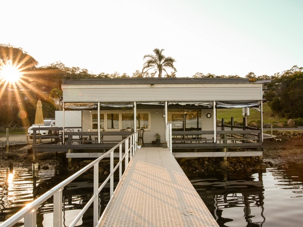 Sunnys Kiosk by the edge of a pier, Merimbula